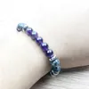 SN1023 Men Bracelet Amethyst Black Labradorite Boho Bracelet Healing Jewelry Nature Yoga Wrist Mala Beads Bracelet 2449