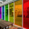 Adesivos de parede 40cm x 500cm Filme de janela decorativo colorido elegante baixo matiz colorido transparente reflexivo para janelas de construção 230927