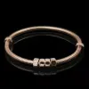 Guldarmband skruvarmband kärlek Bangle Luxury SMYCKE ROSE GOLD SILVER Svart Klassiskt rostfritt stål smycken Designers Bangles Armband Gift For Women Men