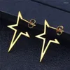 Stud Oorbellen 1 Paar Geometrische Ster Punk Eenvoud Roestvrij Staal Voor Vrouwen Oor Sieraden 2023