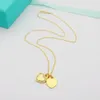 Amour coeur designer collier femmes hommes bijoux de luxe lettre plaqué or chaîne en argent femme pendentif colliers designer mode métal cadeau de Noël