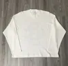 Streetwear impresso casual solto oversized manga cheia algodão topos camiseta para homem