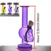 Wholesale mini travel hookak Cheap protable glass tobacco water bong pipe for smoking with metal dry herb bowl