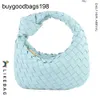 Bottegassvenetas Bags Jodie Fashion Summer New Knitting Cloud Bag Small Crowd Design Dumpling Handbag Knot Hape Logo