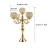 Wedding Rose Gold Candle Holders Elegant 54CM Height Tall 5 Arms For Wedding Party Decoration