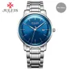 Montre en acier inoxydable de marque Julius Ultra mince 8mm hommes 30M montre-bracelet étanche Date automatique édition limitée Whatch Montre JAL-040234w