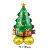 Juldekorationer 110 cm Standing Christmas Balloon Christmas Tree Elk Snowman Balloon Santa Claus Balloon For Home Christmas Xmas Party Decoration 230927