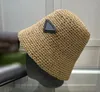 Casquettes de seau pour femmes Casquettes de voyage en plein air décontractées Chapeau de paille Casquette de luxe Chapeau de soleil