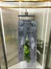 Heren Jeans 2023 Heren Tijger Gedrukt Voeg Wol Dikker Broek Hoge Kwaliteit Herfst Winter Hip Hop Streetwear Mans denim Broek