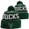 Bucks Beanies Miami North American Basketball Team Side Patch Winter Wool Sport Knit Hat Skull Caps A3