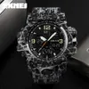 SKMEI Sport All'aria Aperta Della Vigilanza Degli Uomini 5Bar Impermeabile Militare Camouflage Orologi Doppio Display Orologi Da Polso relogio masculino 1155B293Q