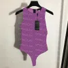 Maiôs femininos estampados com letras, roupa de banho de uma peça com zíper nas costas, sexy, chique, acolchoado, bodysuit, spa, piscina, novo traje de banho para festa