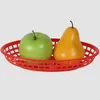 Dinnerware Sets 6 Pcs Snack Basket Dessert Trays Fried Plates Serving Home Fruit Baskets Abs Oval Storage
