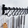 Portaoggetti Scaffali Scaffale da cucina a parete Scaffale da cucina Dispensa Scaffale da bar Organizzatore Spazio Ganci rimovibili in alluminio Appendiabiti Utensile 230921