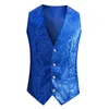 Gilets pour hommes 2023 Hommes Mode Sequin Blazers Gilet Gliter Costume Discothèque Dj Stage Vêtements Brillant Or Bling Glitter Party