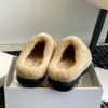 Row Shoes Luxury Designer Lamb Platform Women Fluffy Fur Slipper Slide Mules Trend Shearling Sandal