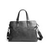 Porte-documents Business gris porte-documents en cuir souple pour hommes sacs à main de luxe de haute qualité sac à bandoulière sac de messager mâle bureau sacs pour ordinateur portable 230926