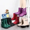 Rain Boots Rubber Boots For Women Rain Shoes Comfort Slip-On Waterproof Galoshes Woman Garden Water Shoes Gummi Rain Boots Botas de Lluvia 230927