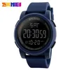 Skmei Business Simple Watch Men Pu Strap Multifunction LED Display Watches 5bar Waterproof Digital Watch Reloj HOMBRE SHIPPIN299D