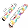 Chaussettes pour hommes Hip Hop rétro arc-en-ciel LGBT fierté fou unisexe grenouille amoureux des animaux de compagnie Harajuku motif imprimé équipage chaussette garçons cadeau