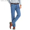 Jeans voor heren Zakelijke jeans voor heren Klassiek Lente Herfst Heren Katoen Recht Stretch Merkdenimbroek Zomeroveralls Slim Fit broek 2023 L230927