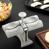 Andra köksverktyg Hem Dumpling Maker Double Head Dumpling Mold Automatisk dumplingsmaskin Small Pierogi Mold DIY Kitchen Tools Accessories 230927