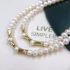 Ensemble de collier et boucles d'oreilles en perles naturelles élégantes, bijoux à la mode, collier de culture de 5 à 7mm, bracelet, cadeaux pour femmes