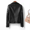 Women's Leather Faux Leather Spring and Autumn äkta läderkläder's Short Slim Fashing Fashionable Korean Style Large Size Leather Jacket Small 230927