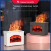 Luftfuktare flamma eldstadens luftfuktare med lätt effekt och automatisk doftförfattare aroma dispenser för hem aromaterapi yq230927