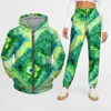 Erkek Trailsits Sonbahar Kış 2 Parça Set Kadın Fermuar Hoodies Pantolon 3D Baskılı Spor Giyim Takımları Bayanlar Hoodie Sets Erkek Tracksuits 230927