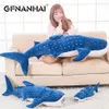 Pluche poppen 1pc 56cm cartoon simulatie blauwe haai knuffel gevuld zacht creatief dier walvis poppen kussen voor kinderen verjaardag gif 230927