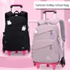 Torby szkolne workowane plecak do torby dla dziewcząt z kołami Rolling Rolling Student Travel Kids