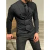 Herrdräkter skräddarsydda affärer dubbelbröst toppade lapel kostym Vest Wedding Groom Formal Casual Official Slim Fit