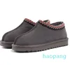 Slippers Dames ultra mini tasman platform Zwart Kastanje Rood Designer Laarzen Bont mosterdzaad Booties pluizig bont