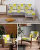 Chair Covers Yellow Paint Square Painting Wall Graffiti Seat Cushion Cover Sofa Protector Stretch Washable Removable Slipcovers
