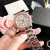 Gran oferta de relojes de pulsera de marca a la moda para mujer y niña, reloj de cuarzo con 3 esferas de cristal, banda de acero, venta al por mayor, regalo, 2023