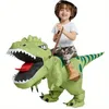 1 pièce, costume interactif de dinosaure tyrannosaure Rex vert pour adultes – Parfait pour Halloween, la fête des pères, Thanksgiving et les fêtes – Vêtements et accessoires gonflables