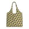 Sacs à provisions ovale fleur jonc de mer Orla Kiely imprimer sac fourre-tout d'épicerie femmes toile épaule Shopper grande capacité sacs à main