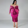 Plus size vestidos franja lantejoulas feminino sexy ver através de tule retalhos luxo noite cocktail festa evento midi outfits 3xl 4xl