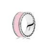 Ring Designer Vrouwen Pandorara Originele Kwaliteit Sterling 925 Zilver Stralende Harten Lucht Roze Wit Emaille Spinel Fit Zilveren Sieraden Vrouwen Trouwring Originele Doos