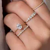 Cluster Rings MC Real S925 Sterling Silver Bohemia White Zircon Wedding Thin Finger For Women Exquisite Couple Ring Jewelry Bague Gifts