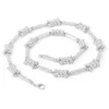 Popular accessories new alloy full diamond bamboo chain hip hop