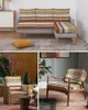 Stol täcker boho geometriska ränder soffa sittplats kudde täckmöbler protektor stretch tvättbar avtagbar elastisk slipcovers
