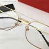 Yeni Satış Clear Lens Eyewear 0041o Oval şekil kare metal çerçeve Erkek ve Kadın Optik Gözlükler Basit ve Çok Yönlü Gözlükler En Kalite