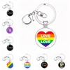 2021 LGBT Gurur Lezbiyen Hediye Kolye Keychain Gökkuşağı Gay Anahtar Zincir Keyasyon Yüzüğü Chaveiro Hatıra Llaveros Jewelry290p