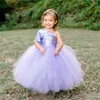 Girl Dresses Lovely One-shoulder Flower Tulle Fluffy Princess Wedding Party Ball First Communion Birthday Present