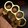 Förtjockad metallfinger tiger säkerhetsförsvar mässing knuckle duster självförsvar utrustning armband pocket edc verktyg5236220c