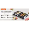 Vevor grelha elétrica comercial 14.5 "1500w aço inoxidável restaurante teppanyaki grill com placa de cozimento de ferro antiaderente