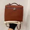 Designer-Abendtasche, Kosmetiktaschen, Lp Damen-Rucksack aus Rindsleder, neuer minimalistischer, lässiger, vielseitiger Rucksack, weiche Lederhandtasche mit Litschi-Muster