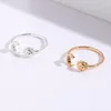 Bagues de cluster 2023 Mode Cuivre Dessin animé Soleil et Lune Bague d'ouverture réglable Vintage Party Finger Bijoux